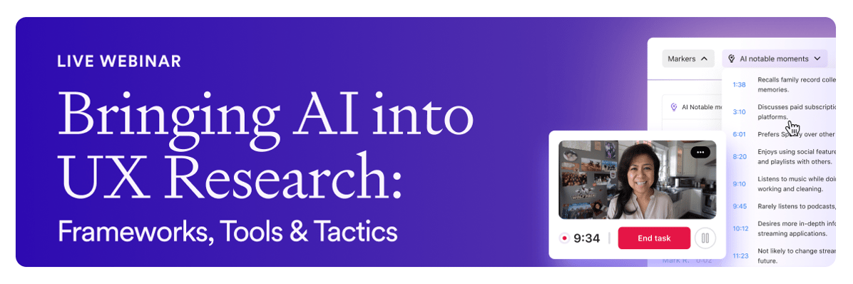Bringing AI into UX Research Webinar