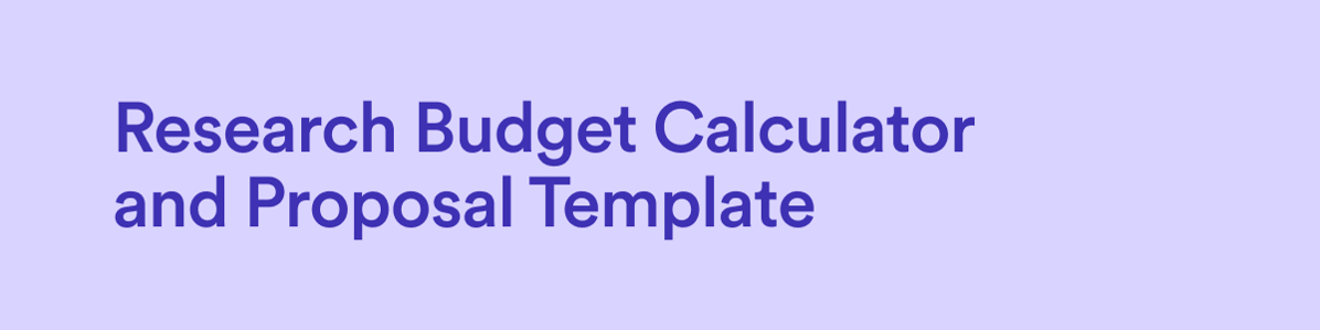 Research budget calculator and proposal template