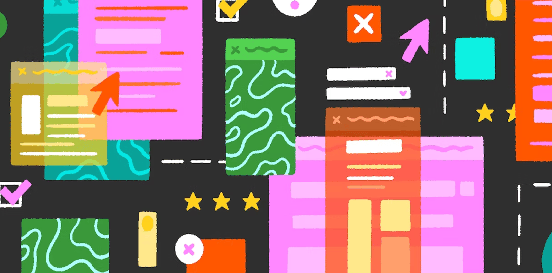 Abstract image of different user interfaces